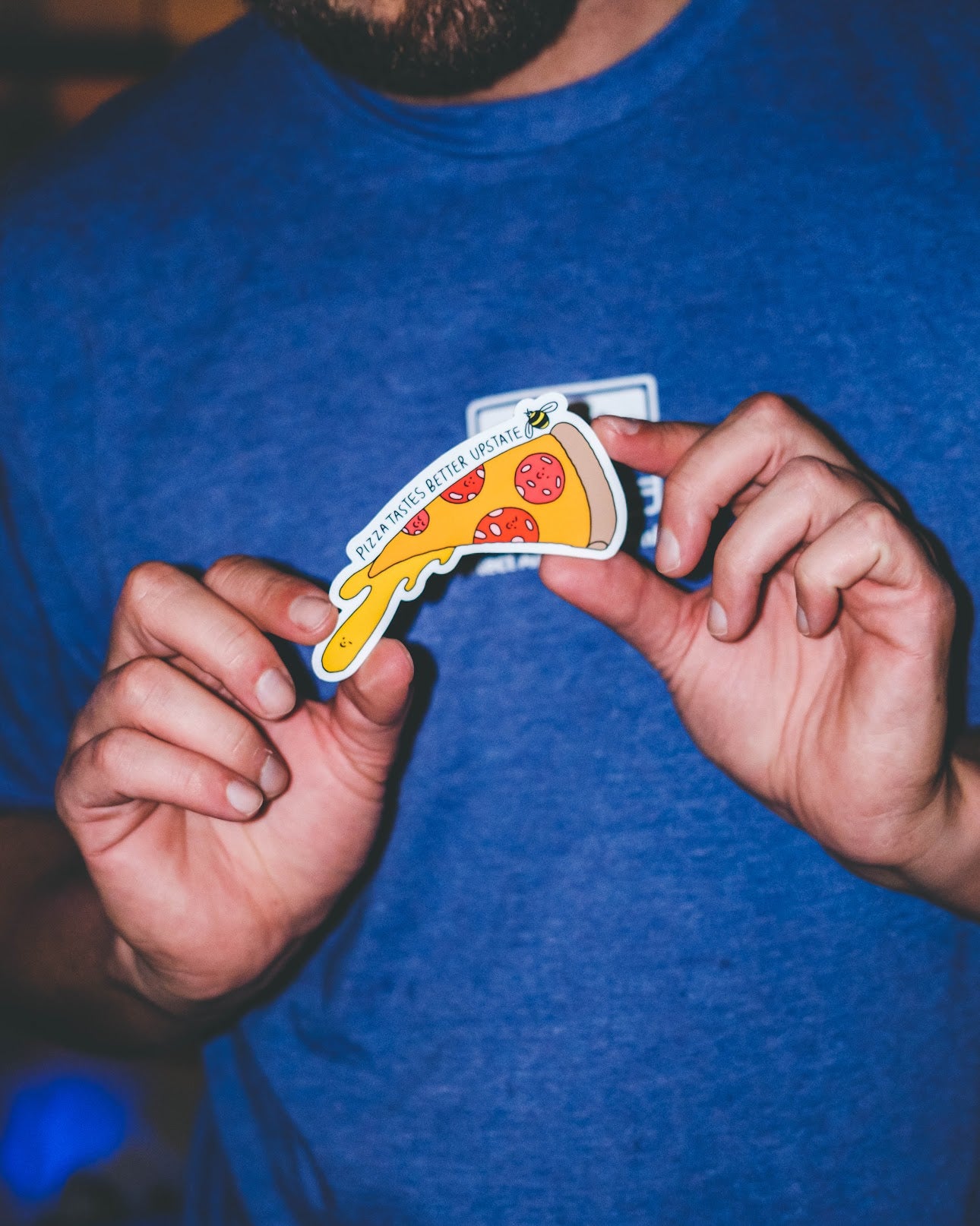Pizza Tastes Better Upstate Sticker