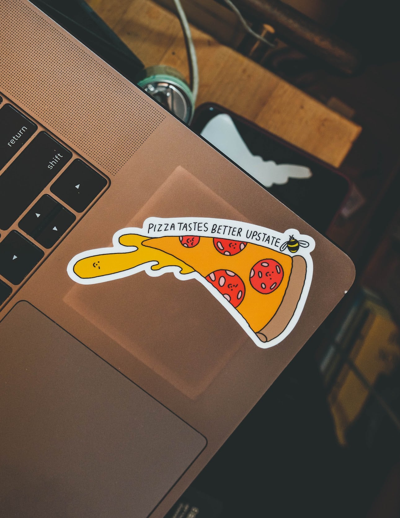 Pizza Tastes Better Upstate Sticker